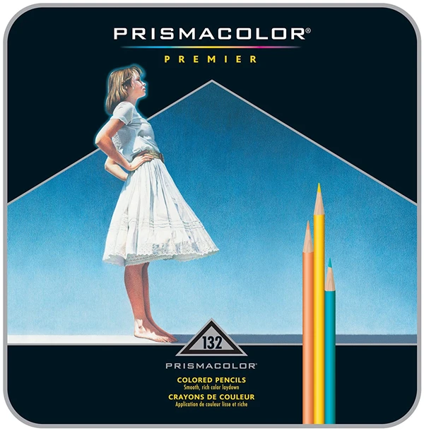 

lapis de cor USA Sanford Prismacolor Premier 132 oil color pencil 3.8MM Coarse core soft core metal box for design hand drawing