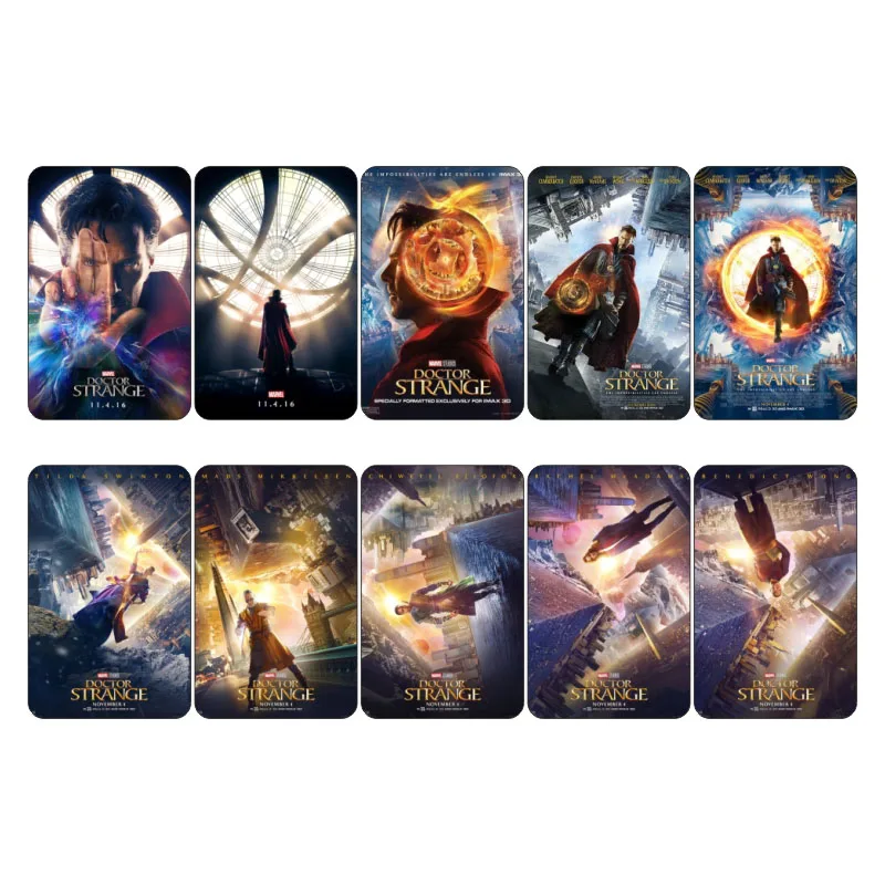 

Marvel Hero Movie Collectible Sticker Card Doctor Strange Mini Poster Decoration Scrapbooking Planner Stickers