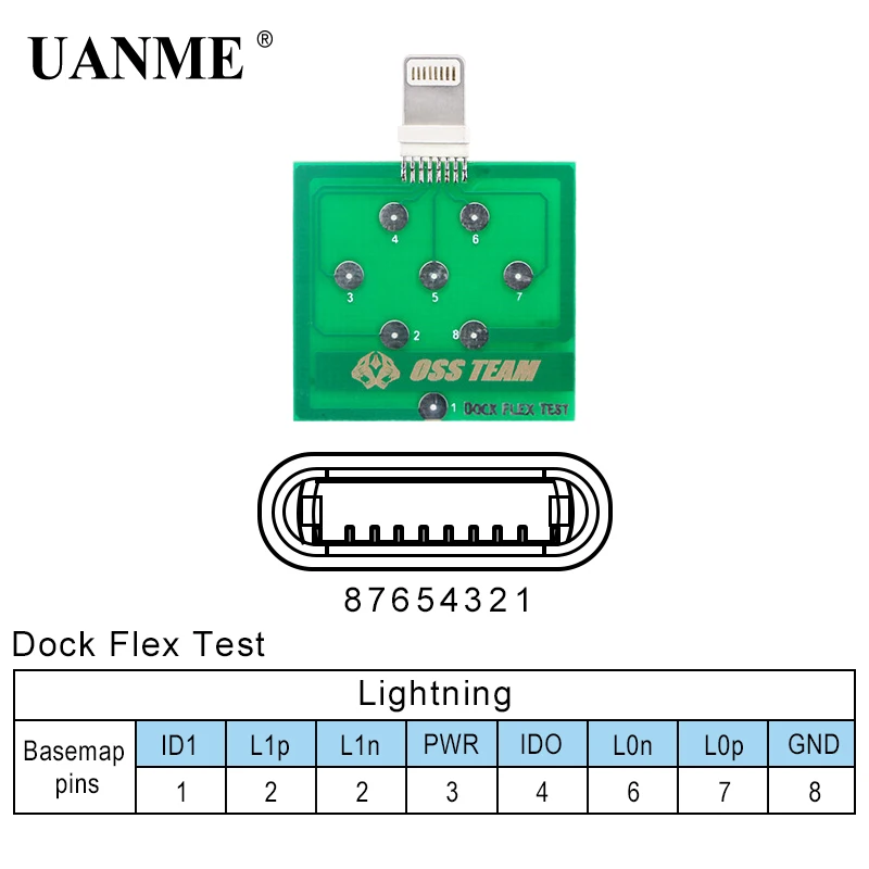 UANME профессиональная зарядная док-станция гибкий тест ремонтные инструменты для iphone 8 8plus 7 6 6s Plus для микро Android телефон тест ing инструмент