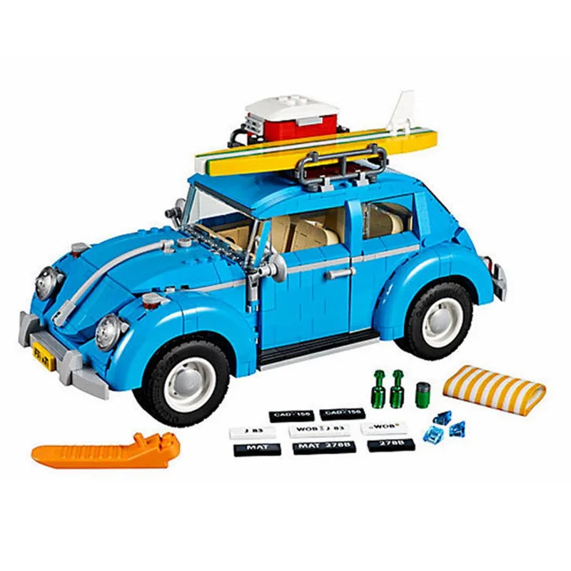 

1193pcs Diy Creator Series City Car Blue Beetle Model Building Blocks Bricks Compatible With Legoingly Toy For Children Gifts