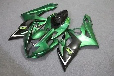 

Candy Green w/ Black Complete Motocycle Injection Fairing Kit Bodywork For 2004-2005 Suzuki GSXR GSX-R 600 750 Full Molding Set