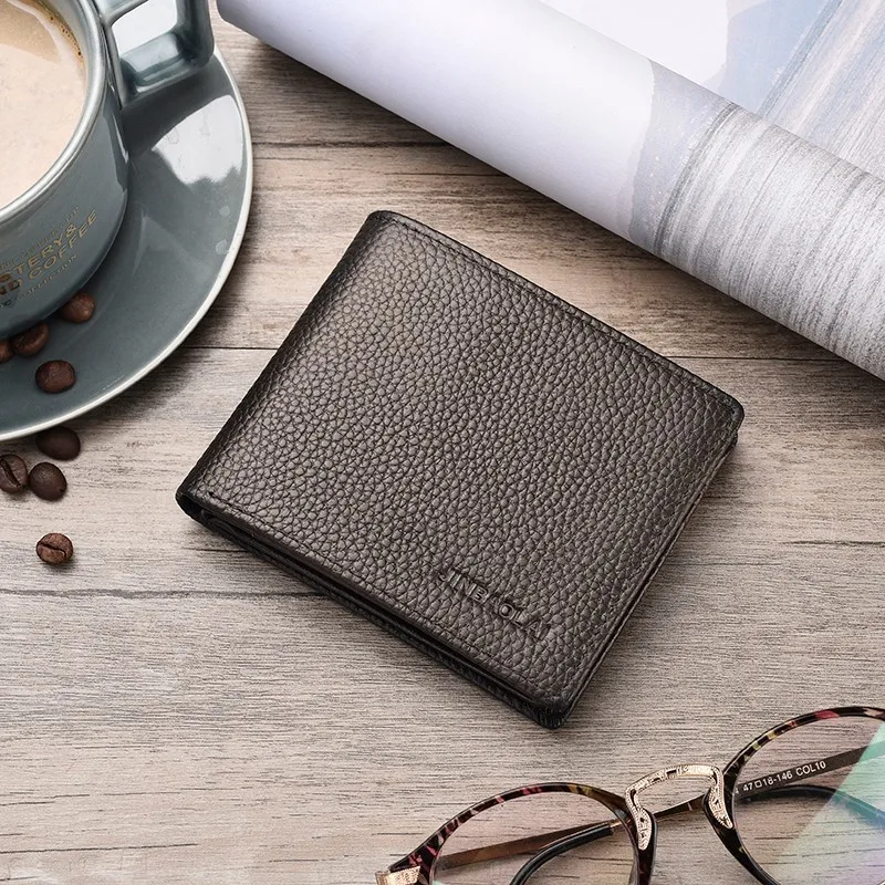 Мода 2019 г. для мужчин кожаный бренд класса люкс бумажник короткий тонкий мужской кошелек-зажим для денег Кредитная карта доллар цена Portomonee