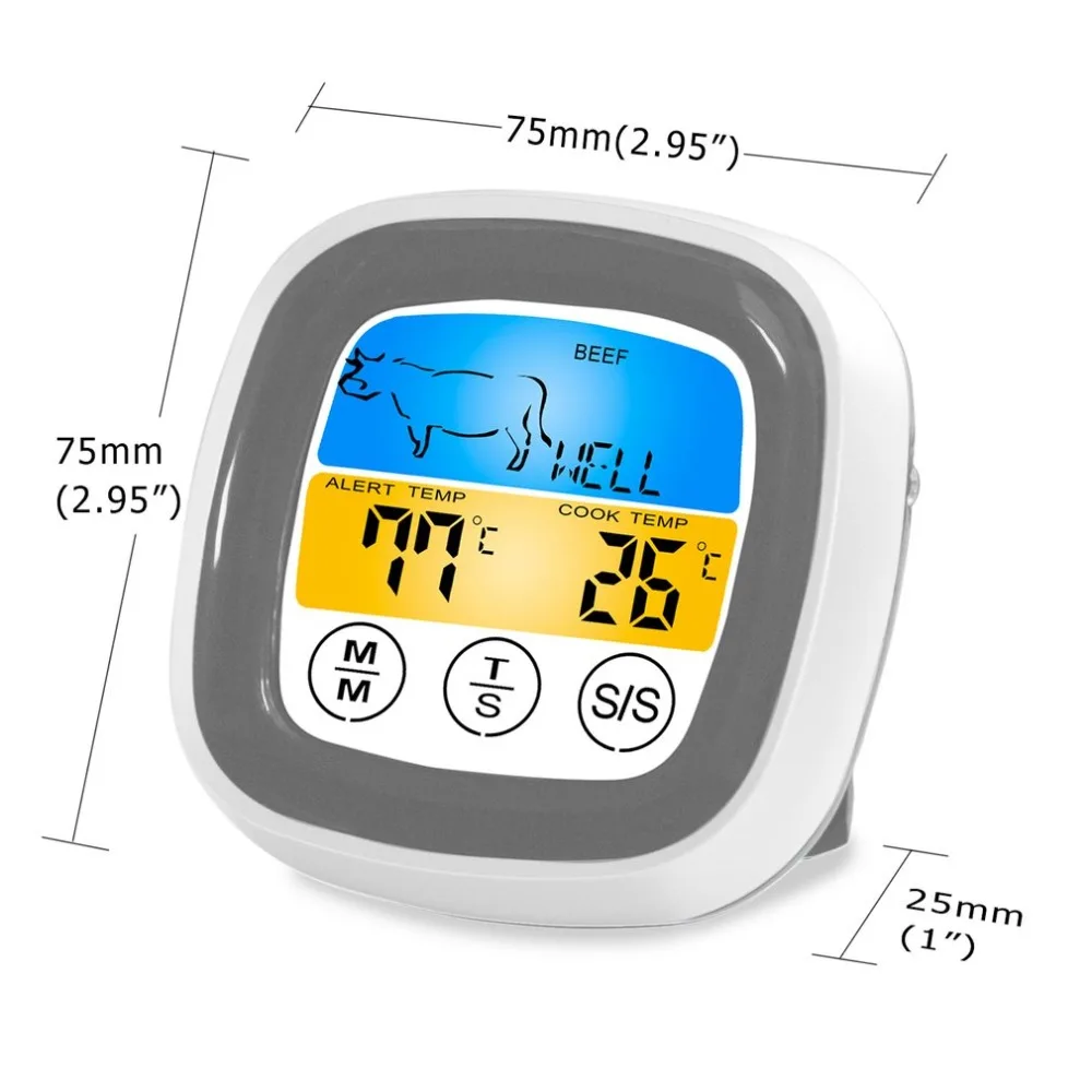 Food Cooking Wireless remotely BBQ Thermometer With Six Probes and Timer For Oven Meat Grill Free App Control Dropshipping