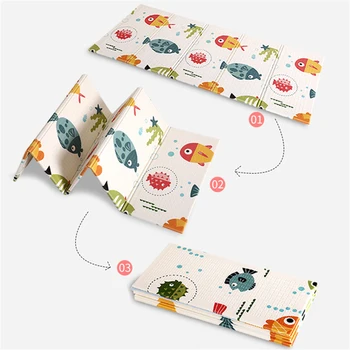 

1cm*2m*1.8m Baby Play Mat Crawling Mat Folding Puzzle Game Pad for Baby XPE Puzzle Children Mat Thicken Baby Crawling Pad Toddle