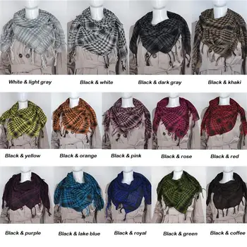 

arrival Women Arab Shemagh Keffiyeh Palestine Scarf Shawl Kafiya Hot 13 Colors