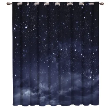 

Starry Sky Star Window Treatments Curtains Valance Room Curtains Large Window Living Room Kitchen Bedroom Outdoor