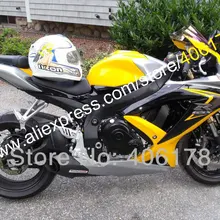 Желтый для GSXR600 R750 08 09 10 GSXR 600 GSXR750 2008 2009 2010 K8 обтекатель запчасть мотоцикла(литья под давлением