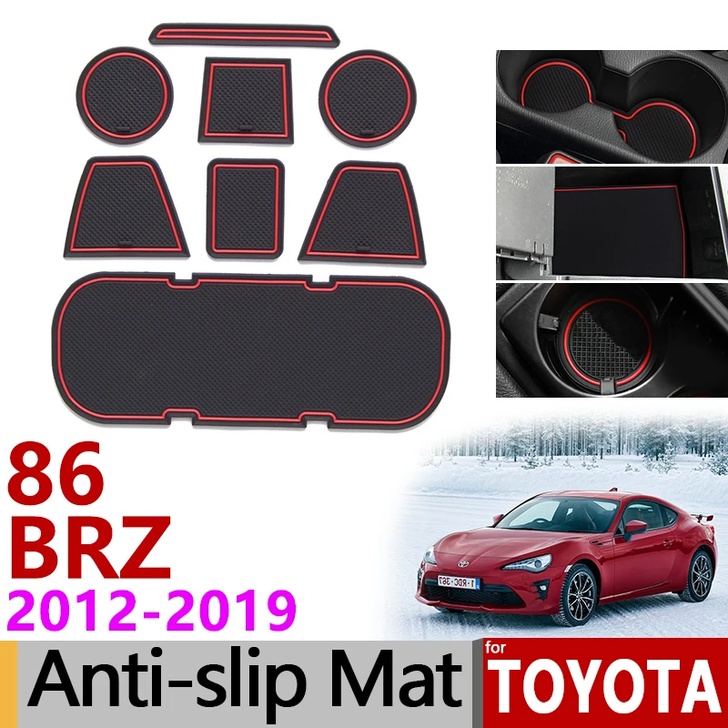

Anti-Slip Mat for Phone Gate Slot Mats for Totota 86 Subaru BRZ GT86 FT86 Scion FR-S 2012~2019 Accessories Stickers 2015 2017