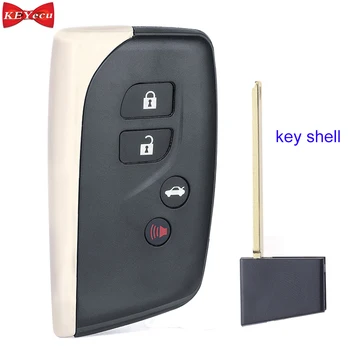 

KEYECU for Lexus LS460 LS600h 2014 2015 2016 Remote Car Key Shell Case Fob Hosuing Cover 4 Button for HYQ14ACX