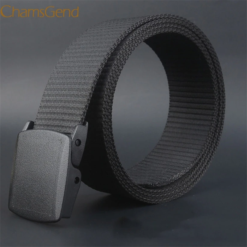 

Chamsgend belt Newly Design Men Women Wide Canvas Wasit Belt with Plastic Automatic Buckle Aug7