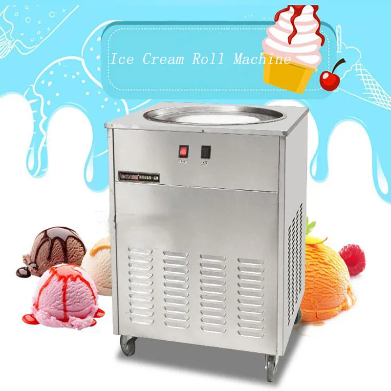 48 см один круглый жареные мороженое ролл машина, коммерческих жареное молоко Йогурт машина, Мороженое maker