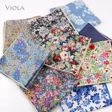27cm New Floral Printed Big Handkerchief Cotton Men Hankie Wedding Banquet Party Pocket Square Flower Gift Accessory Quality
