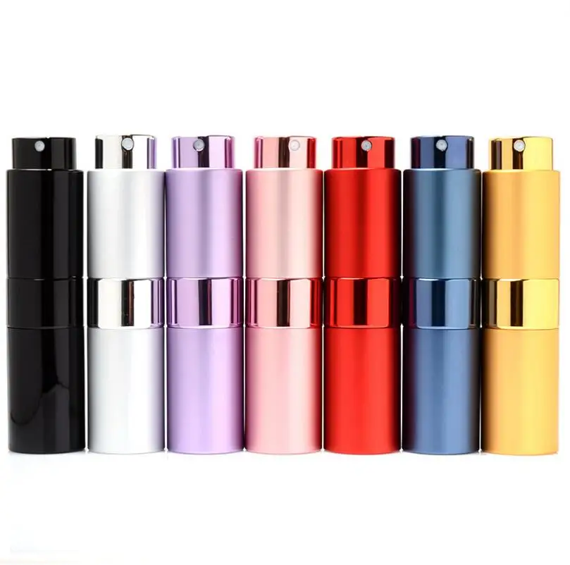 15 ml 빈 알루미늄 텔레스코픽 확장 가능한 로타리 향수 스프레이 병 여행 리필 형 분무기 화장품 용기 lx1312