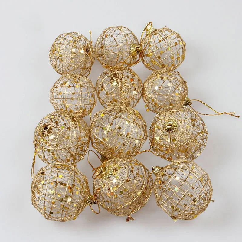 

6 Pcs Christmas Tree Xmas Sequin Balls Decoration Baubles Party Wedding Ornament SDF-SHIP