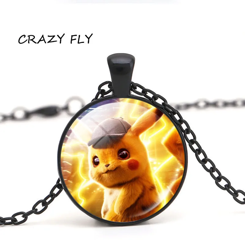 Магазин Crazy Fly новые модные ювелирные изделия черное ожерелье Покемон детектива