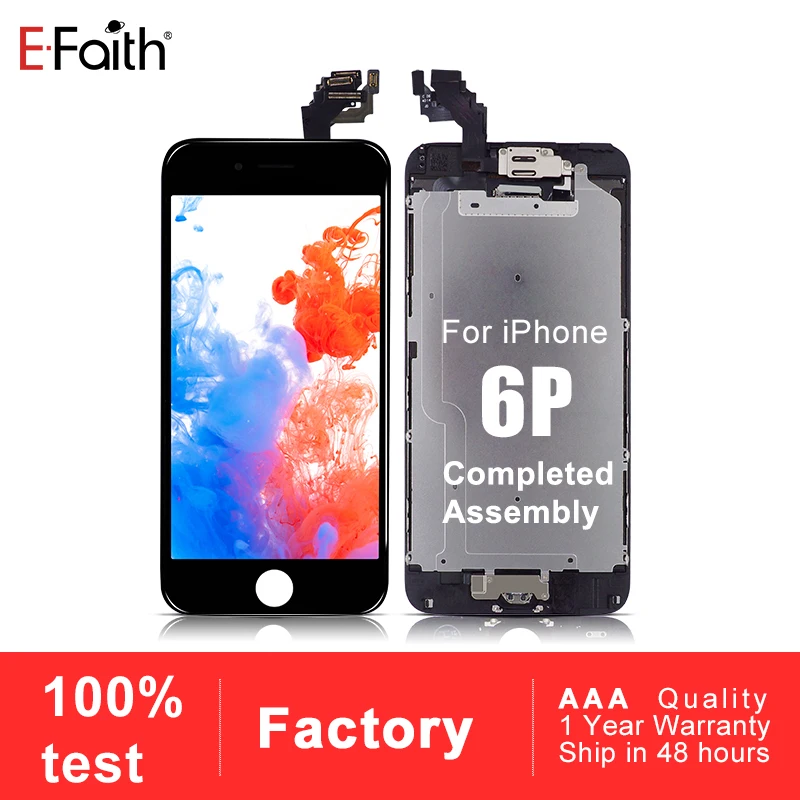 EFAITH 50 шт. полный комплект AAA ЖК дисплей или для iphone 6 Plus P сенсорный экран с кнопкой