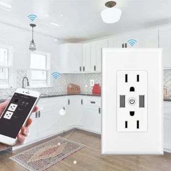 

Multifunction Wifi Smart Socket Dual USB Voice APP Control Timing Switch for Home Automation Appliance Wall Plug
