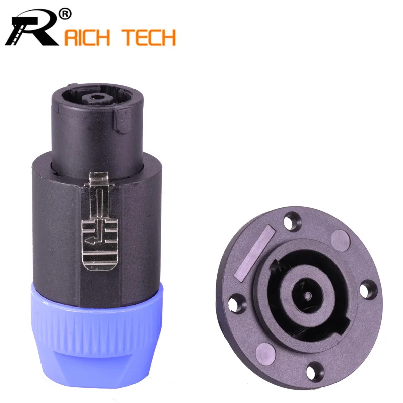 20PCS/10Sets SpeakON 8Pin Powercon Plug Speaker Cable Connectors 8 Pole Plug + 8PIN Female Jack Panel Mount Socket Adapter