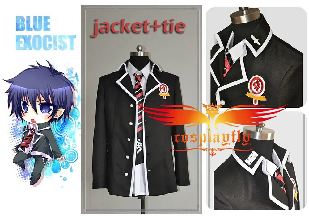 C0135 Ao no Blue Exorcist Rin Okumura Косплей куртка и галстук Меч сумка парик косплей костюм