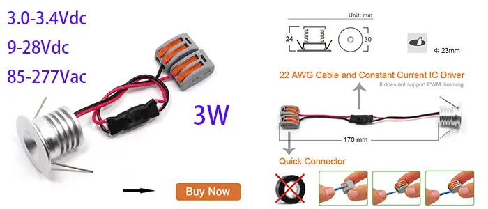 Conduziu a Luz do Armário Conduziu a Luz do Ponto de 15mm Dimmable w Mini Downlight Recesso Led Férias Luz 5 Anos Warrranty Ac85-265v 6 Pcs 1 18 a luz do ponto de 15mm mini