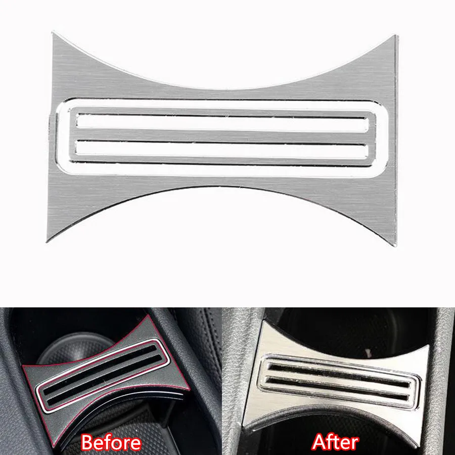 

2Pcs Car Interior Console Water Cup Holder Frame Trim Cover Styling Cover For Mercedes Benz CLA C117 W117 W176 X156 GLA Class A