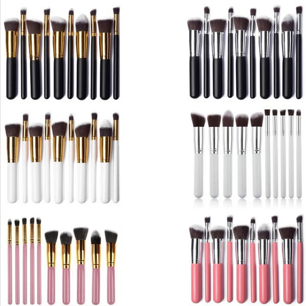 

10Pcs/Set Professional Makeup Brushes Natural Soft Bristles Foundation Blush Eyeshadow Cosmetic Brush Make Up Brushes Sets Tools