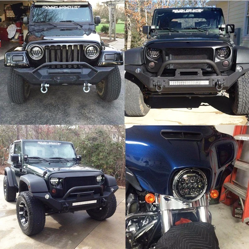 75W 7 inch Round LED Headlight Bulb FOR Jeep Wrangler JK Hummer Lada 4x4 urban Niva Headlamp Driving Light with DHL   未标题-8