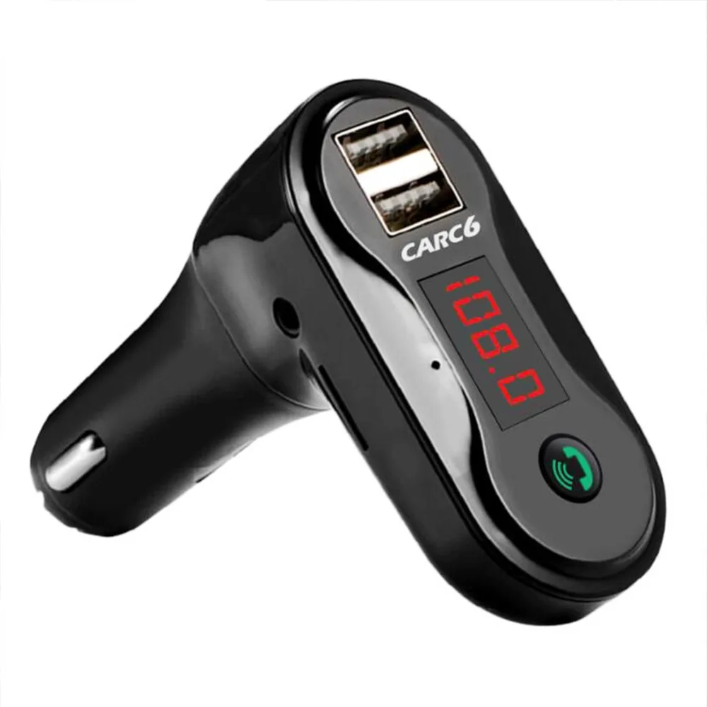 

FM Transmitter Aux Modulator Wireless Bluetooth Handsfree Car Kit Car Audio MP3 Player with Dual USB Car Charger TF SD USB LCD