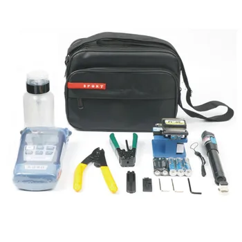 

12pcs/set Fiber Optic Tool Kit with Fiber Cleaver FTTH -70~+10dBm Optical Power Meter 10mW Visual Fault Lcator 10km