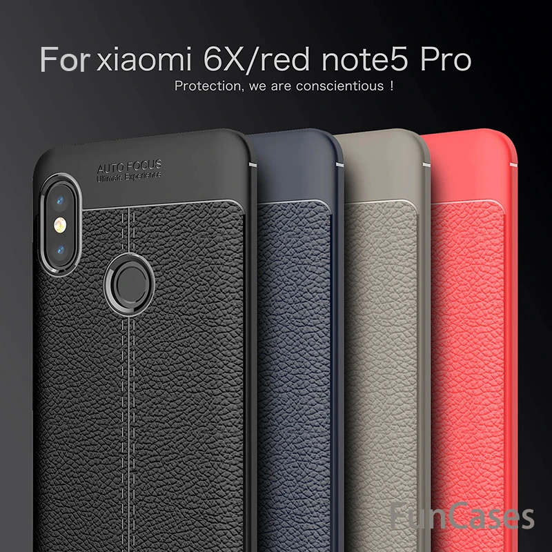 Чехол из ТПУ углеродного волокна для Xiaomi Redmi Note 5 Мягкая силиконовая
