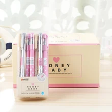 4 шт./лот, стираемая ручка в виде сердечек, точек, синие, черные чернила, Волшебная шариковая ручка, 0,38 мм, для школы, офиса, канцелярские принадлежности для детей