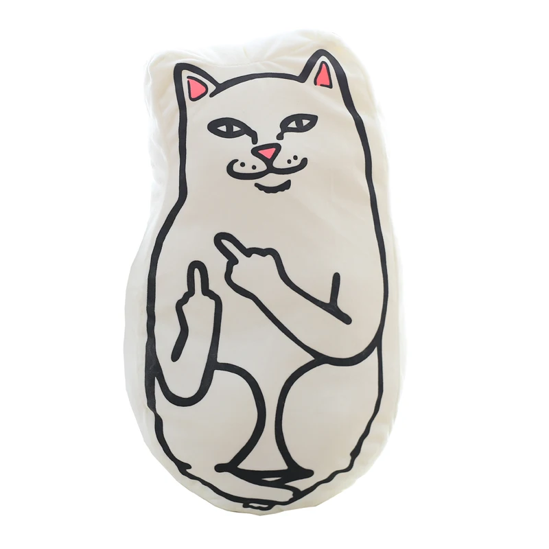 45 см средний палец Кот инопланетянин Мягкие плюшевые игрушки кошка Спящая Подушка милые плюшевые подушки креативный подарок 7 стилей - Цвет: B