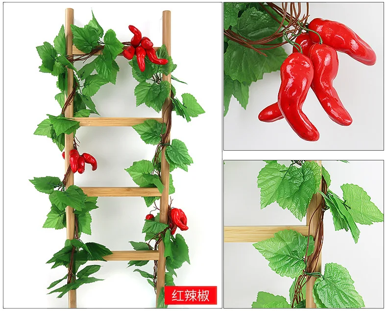 Моделирование фруктов ротанга потолок декоративные растения лоза фермерский дом завод листья фрукты и овощи Цветочная лоза