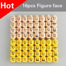 16 pçs/saco Face Figura Set Cabeça Do Sexo Feminino ou Masculino Coringa MOC Acessórios Modelo de Blocos de Construção Tijolos Brinquedos para Crianças