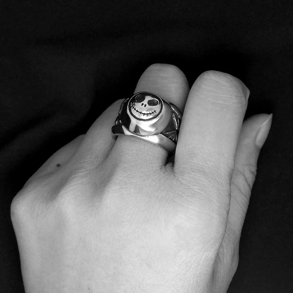 1 шт Джек лицо кольцо 316L из нержавеющей стали титановое мужское кольцо Рок Поп панк Модные ювелирные изделия SMR366
