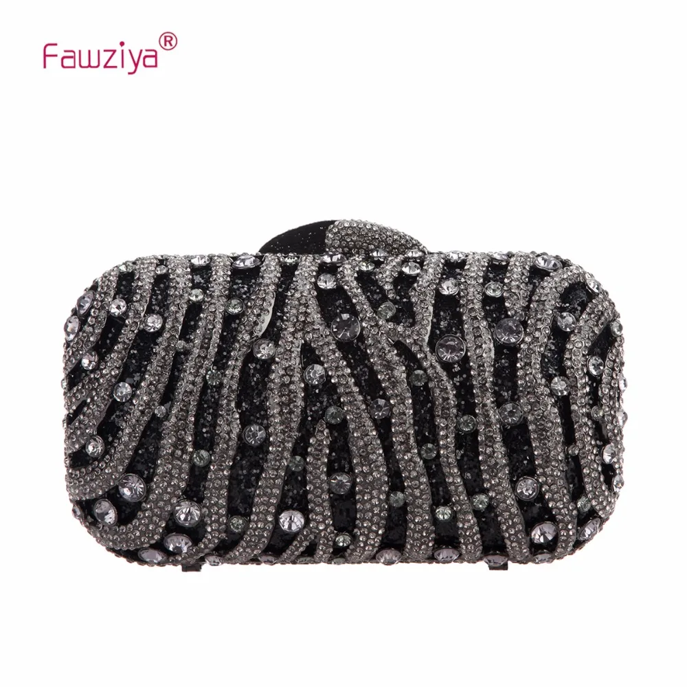 

Fawziya Purse Bag Rain Dot Rhinestone Clutch Purse Bling Crystal Clutch Evening Bag