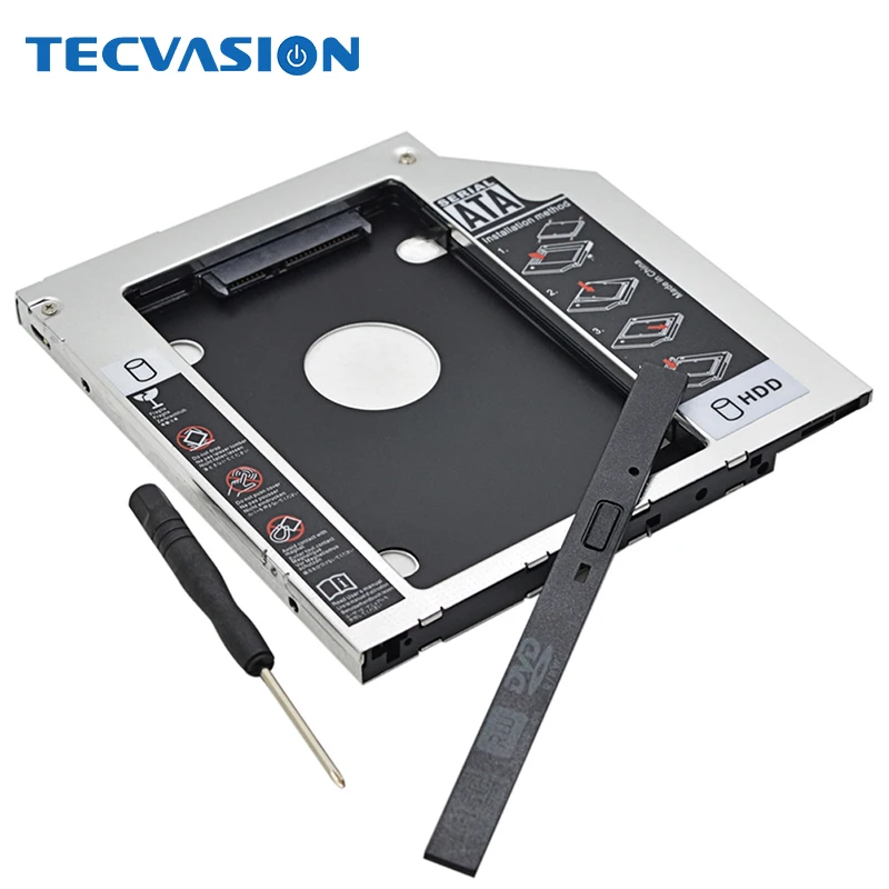 

High Quality 9.5mm Universal Aluminum SATA 2.5'' 2nd HDD SSD Enclosure Hard Drive Caddy Case for CD/DVD-ROM Optical Bay