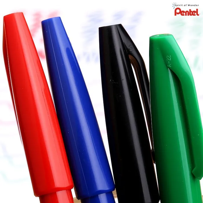 Pentel S520 эскизная ручка дизайн эскизы ручка крюк линия ручка ручная роспись ручка 2,0 м Япония черный/синий/зеленый/красный цвет