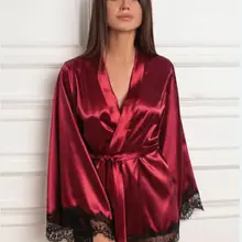 Женская сексуальная пижама, ночная сорочка, стринги, нижнее белье, сатин, шелк, кимоно, халат, свадебное, ночное платье, халат, новинка