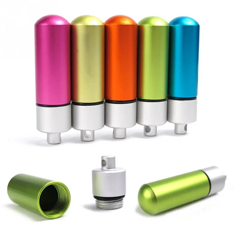 

Camping Climbing Hiking Travel Rescue EDC Tool Waterproof Pill Box Bottle Cache Drug Holder Container Keychain Medicine Box #828