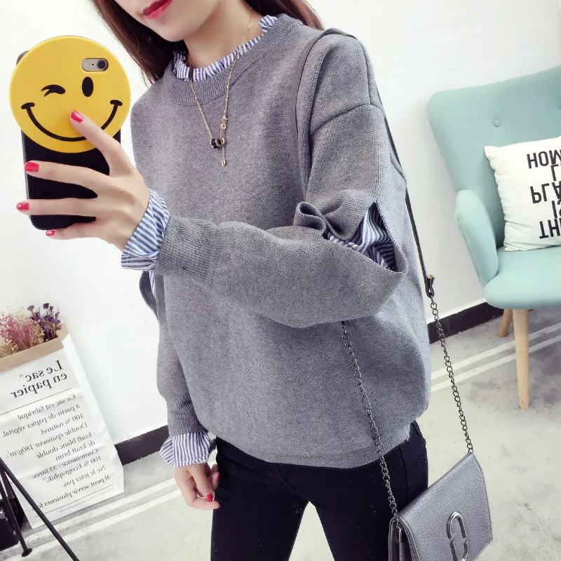 

2019 Women Autumn And Winter Pullover Fashion Warm O-Neck Casual Loose Sweater Knitted Tops