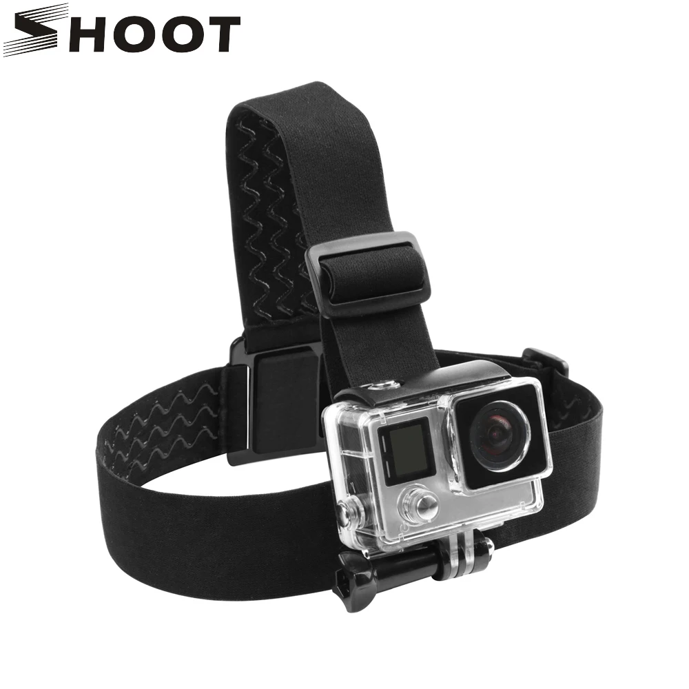 Buy Cheap SHOOT Elastic Harness Head Strap Mount for Gopro Hero 5 4 3 Session Xiomi Yi 4K Eken H9 SJCAM SJ4000 SJ5000 Cam Go Pro Accessory