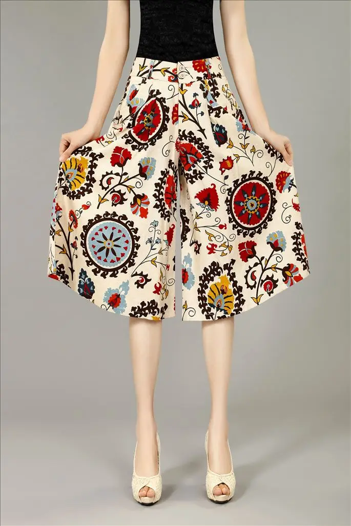 Fluid culottes wide leg pants mid waist wide leg pants boot cut