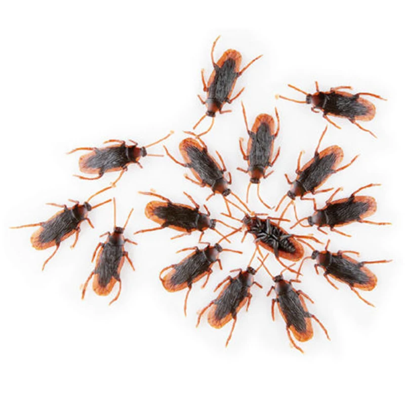 102030pcs halloween decorations props fake cockroach plastic roach prank scary trick for