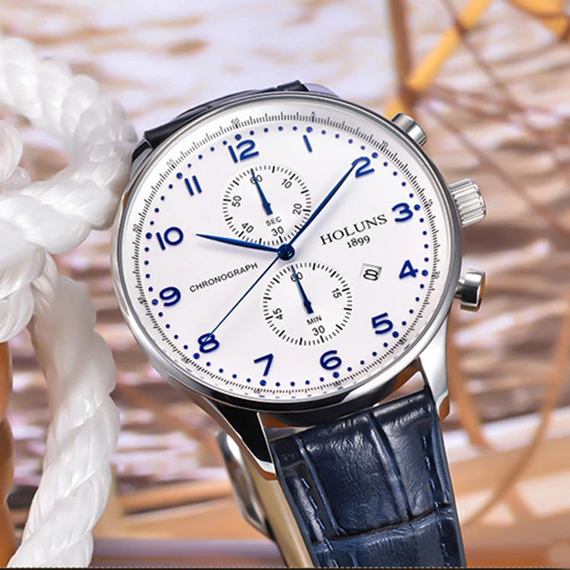 Relogio Masculino, кварцевые часы для мужчин, Прямая поставка, часы, лучший бренд, Роскошные, Португальский Хронограф, часы, кожа, спортивные наручные часы