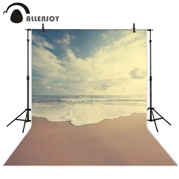 

Allenjoy scenery photo backdrop Sunset beach sea water beautiful cloud sky photocall Background photography vinyl cloth