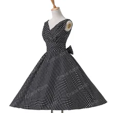 Womens summer dresses 2016 summer plus size Maggie Tang 50s Vintage Retro robe vestidos Pin up Swing Polka Dot Rockabilly Dress