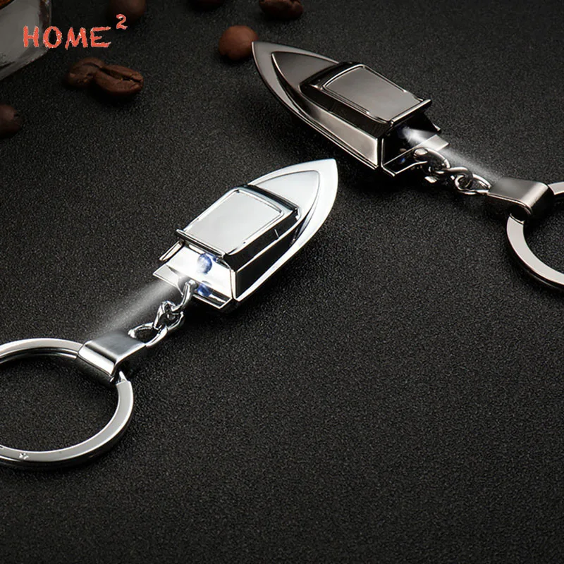 

Auto Boat Model Keychain with Led Light Upscale Car Keyring Gifts for Abarth Audi Cadillac Daihatsu Dodge Fiat Ferrari Jaguar MG