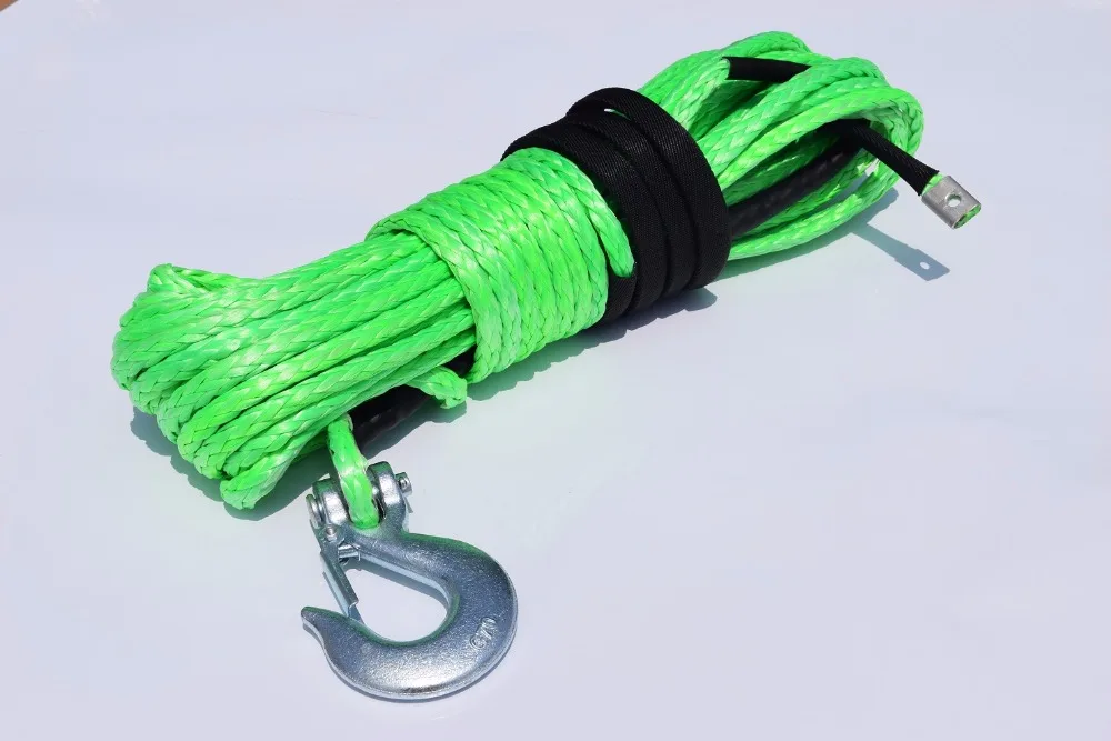 الأخضر 10 ملليمتر * 30 متر الاصطناعية ونش حبل ربط ، atv الونش عدة ، قارب ونش حبل ، utv ونش الملحقات