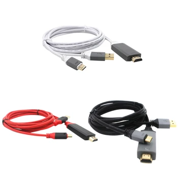 

2m USB3.1 Type-C to HDTV Cable HD Share Screen Cord Video & Charge Cable Replacement for Macbook Tablet Projector